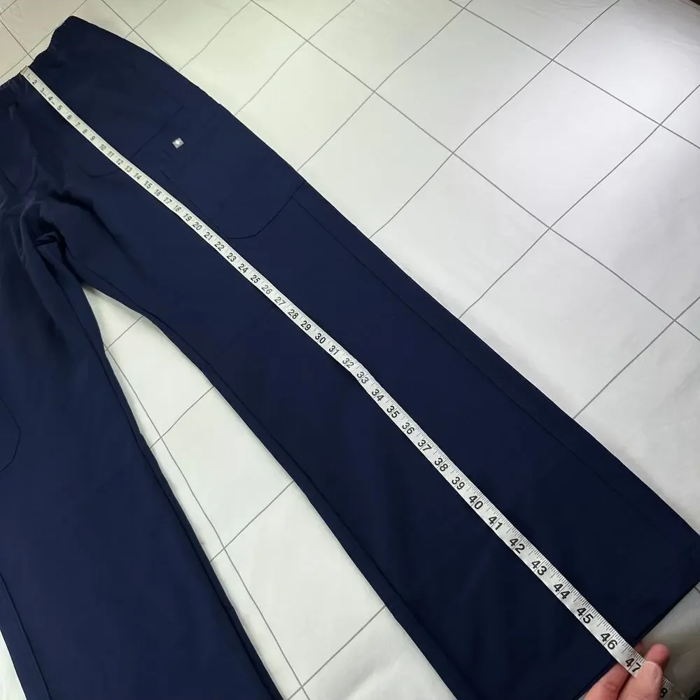 Figs Cairo Cargo Scrub Pants Mens XXL Tall Navy Blue Medical Pockets Drawstring